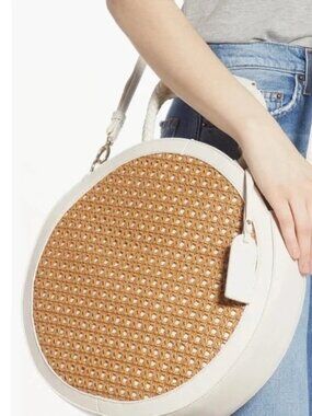 Sole Society Nikole Faux Leather Circle 13" x 3" Handbag